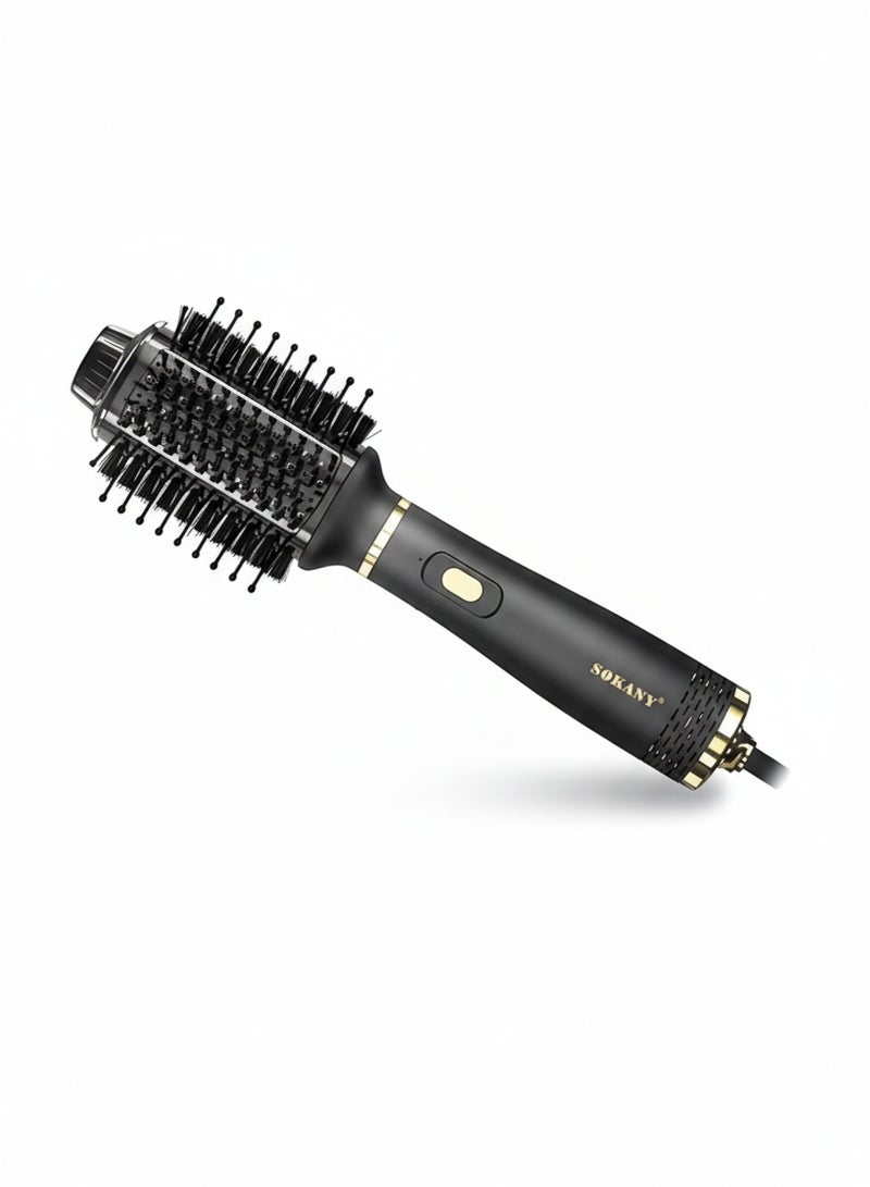 سوكاني فرشاة الشعر الاحترافية SK-1922 3 في 1 للنساء والفتيات، بقوة 1000 واط، تجفف الشعر وتفرده وتضيف إليه كثافة بفضل طلاء النانو سيراميك، وتقلل من التجعد ووقت التصفيف، وأسنانها الدقيقة لشعر لامع خالٍ من التشابك، وتصميمها المريح مع سلك دوار 360 درجة لسهولة الاستخدام في المنزل أو الصالون - Image 1